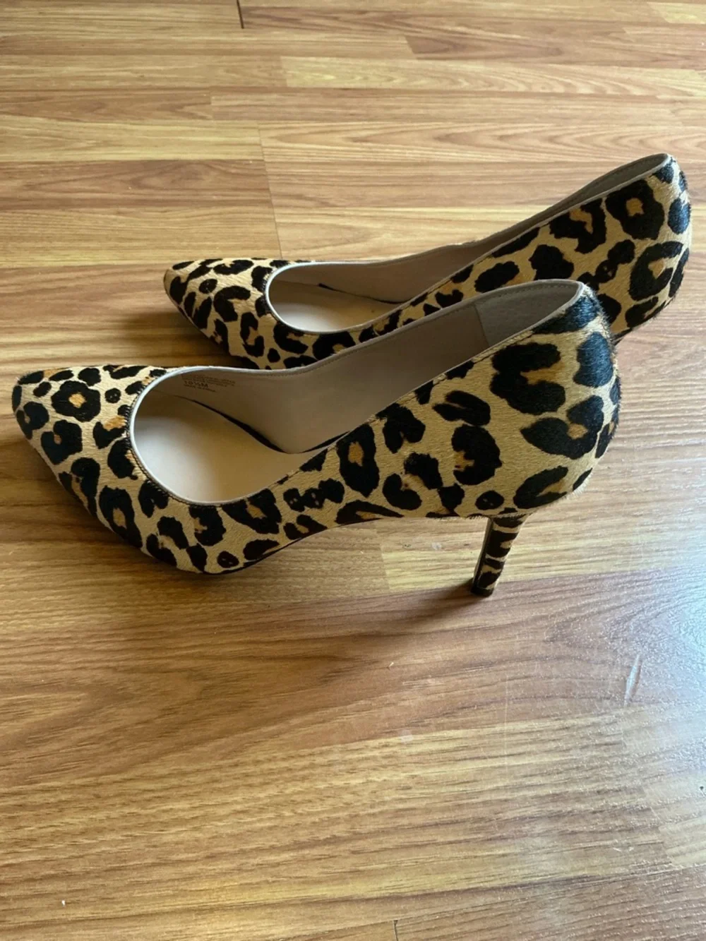 INC International Concepts Leopard Print Tan and Black Pointed Toe Pumps